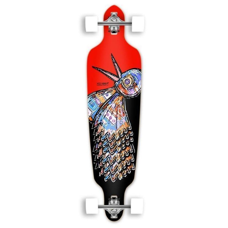 Punked Bird 40 inches Red Drop Through Longboard Complete