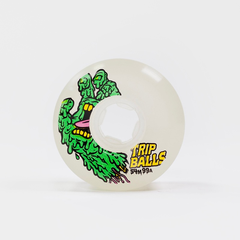 Santa Cruz – 54mm – 99a Slime Balls Face Melter Trip Balls Wheels – Glow In The Dark 54mm