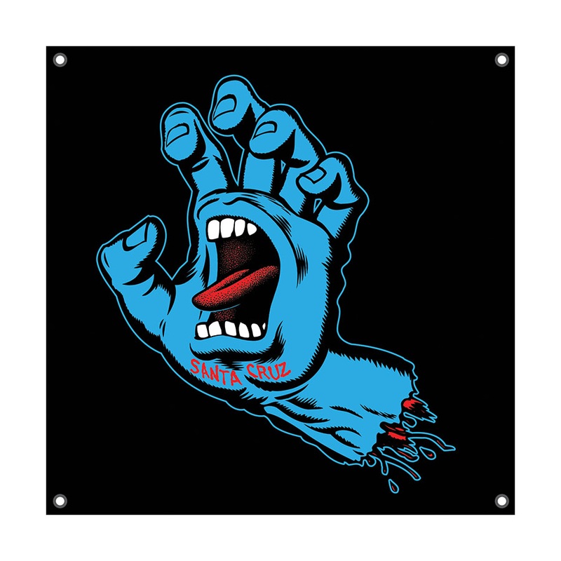 Santa Cruz Screaming Hand Black 36″ x 36″ Banner