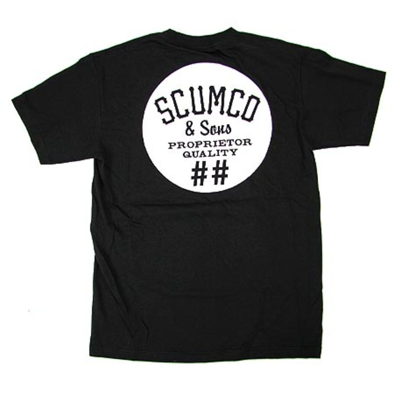 Scumco And Sons Logo T Shirt Black Medium