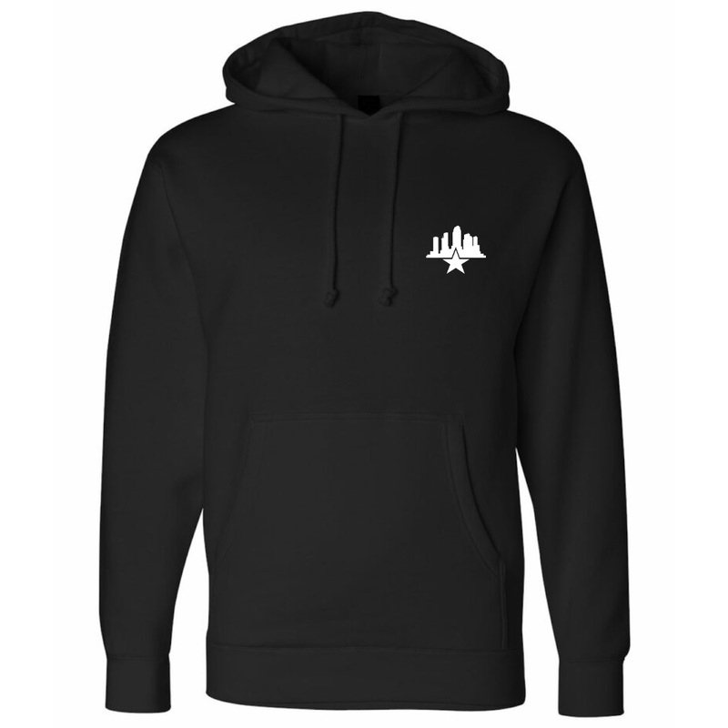 Skatepark of Tampa City Star Pullover Hooded Sweatshirt Black Small