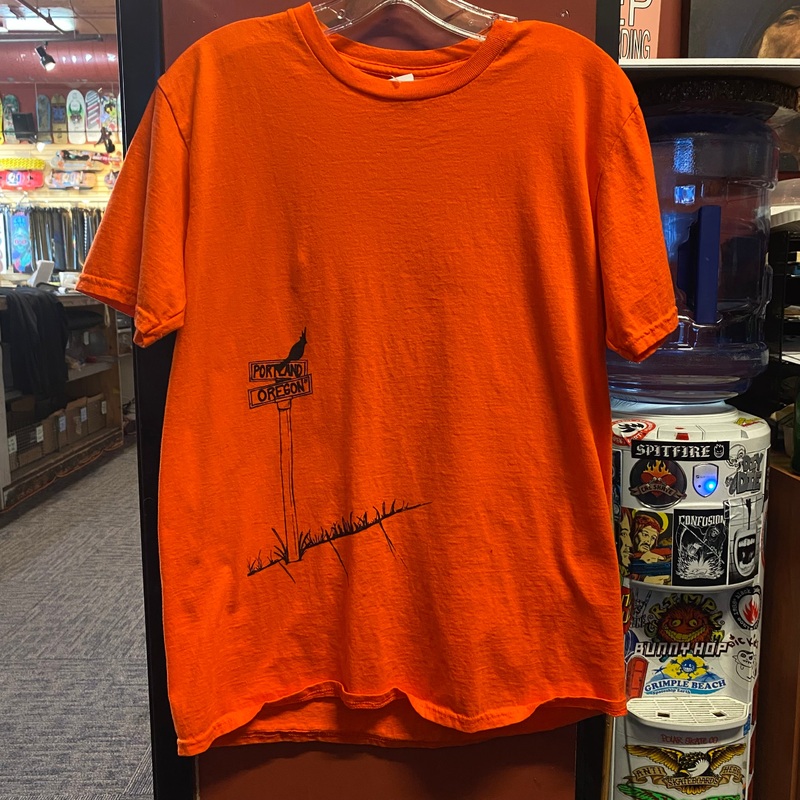 Turnco “Street Sign” Orange T-Shirt Small Small