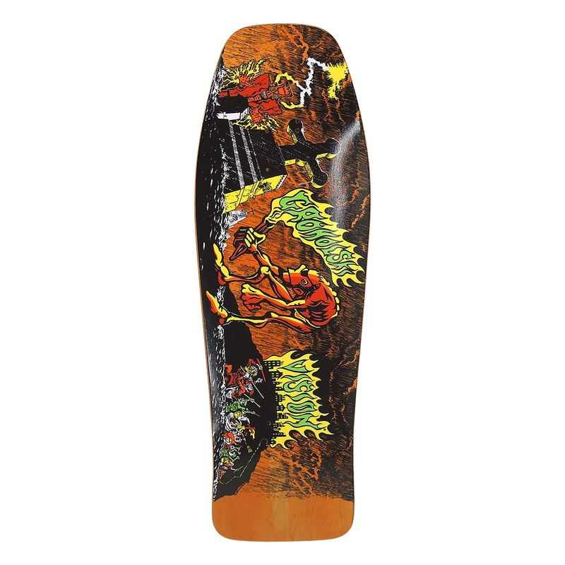 Vision Groholski Graveyard Mob 9.75″ Skateboard Deck Brown Stain