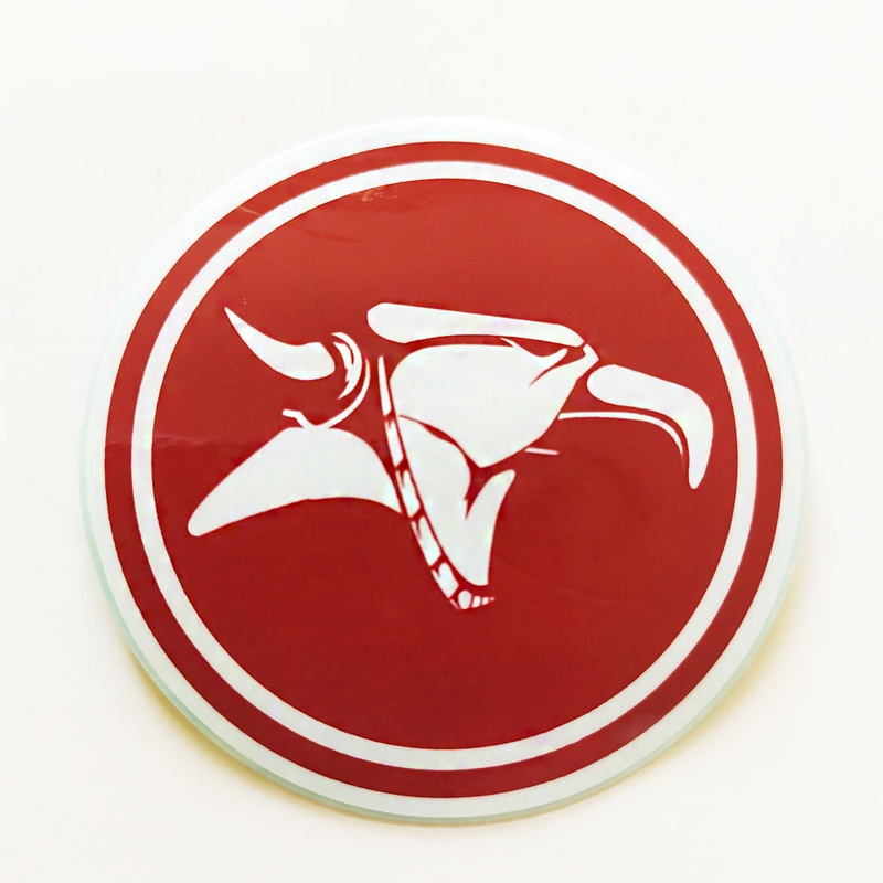 Animal Bikes BMX Sticker / Decal – 5 cm across approx – Maroon