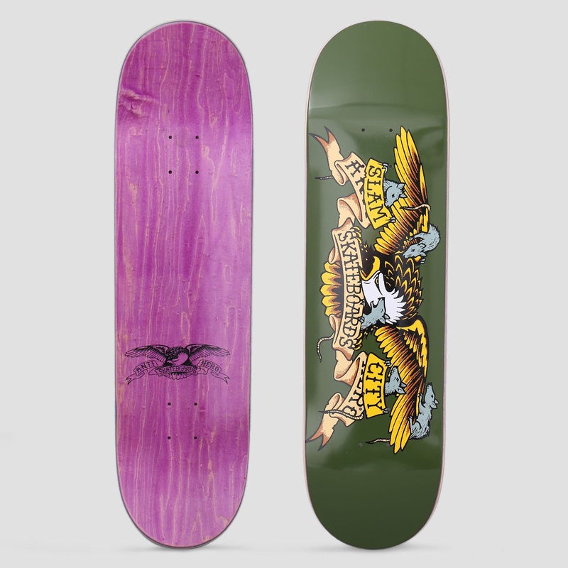 Anti Hero X Slam City Skates 8.5 Classic Eagle Vermin Skateboard Deck Green