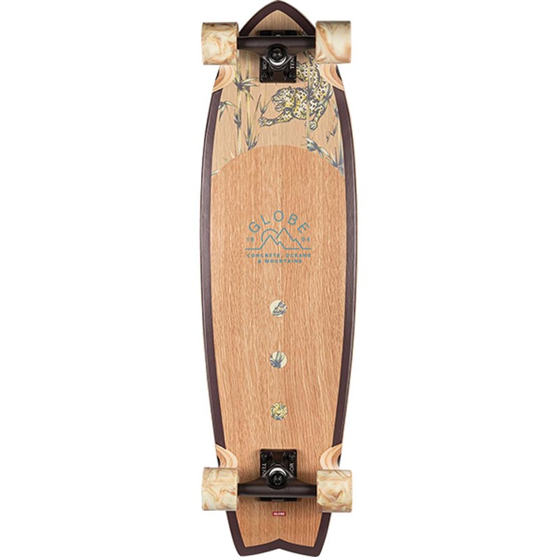 Globe Chromantic White Oak/Jaguar 33″ Cruiser Longboard Complete