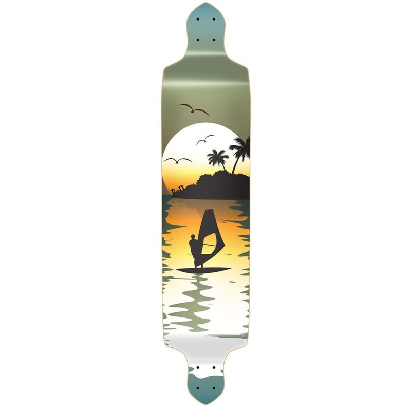 Punked Drop Down Surfer Longboard Deck Deck