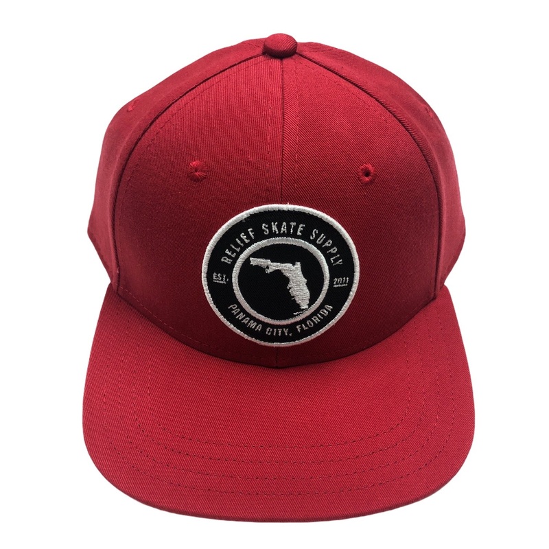 RELIEF FLORIDA SNAPBACK HAT RED OS Red