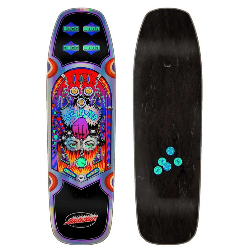 Santa Cruz Delfino Pinball Pro Skateboard Deck 9.14″ Deck Only 9.0