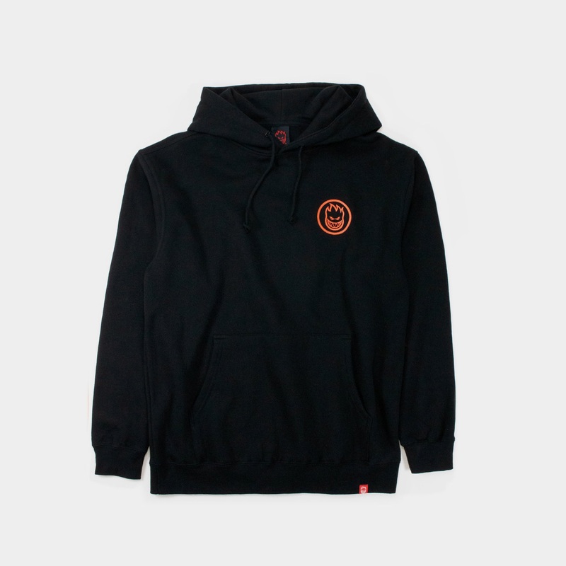 Spitfire Classic Swirl Hooded Sweat – Black/ Orange S
