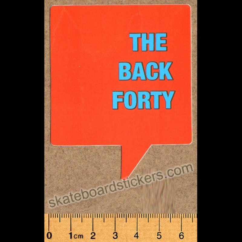 The Back Forty Skateboard Sticker – Orange