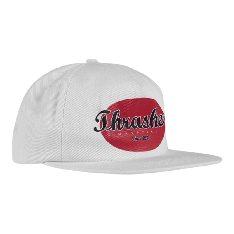 Thrasher Oval Snapback (White) OS White