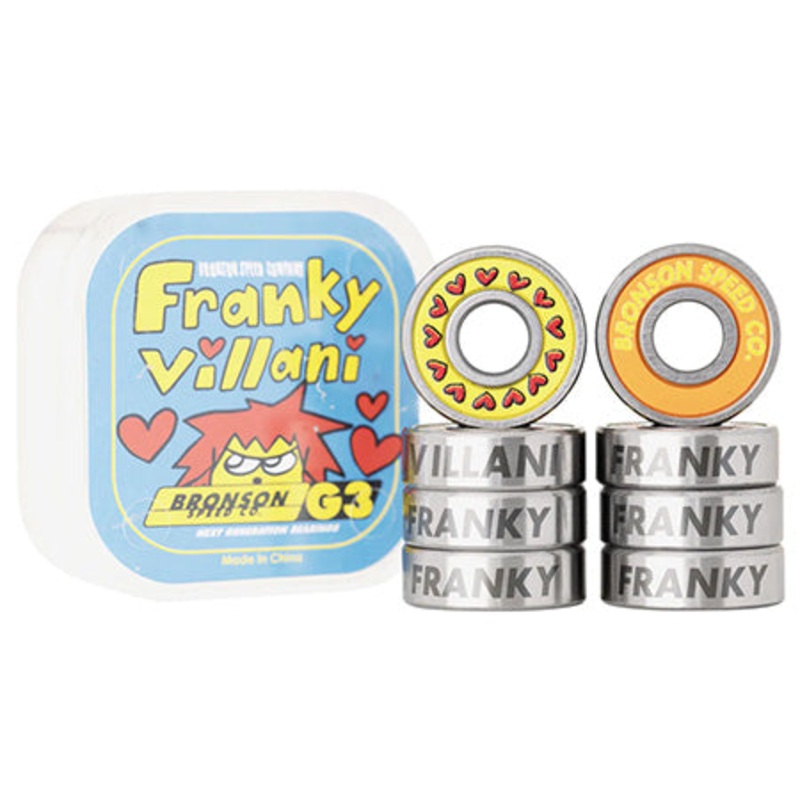 Bronson Speed Co. Franky Villani Pro G3 Bearings Orange/ Yellow One size fits all