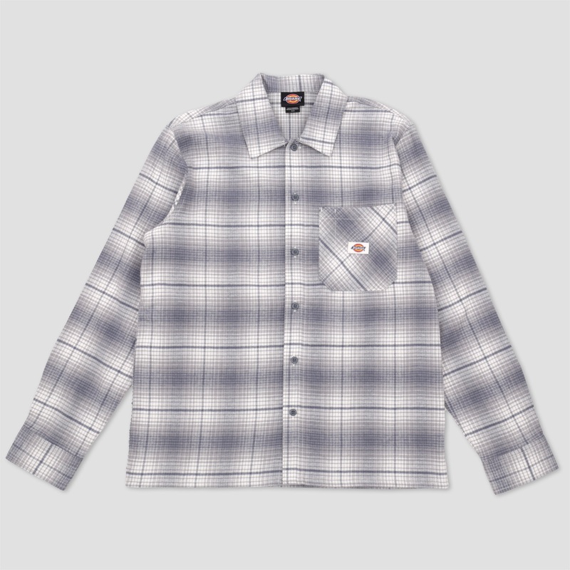 Dickies Forest Check Shirt Stormy Weather Small