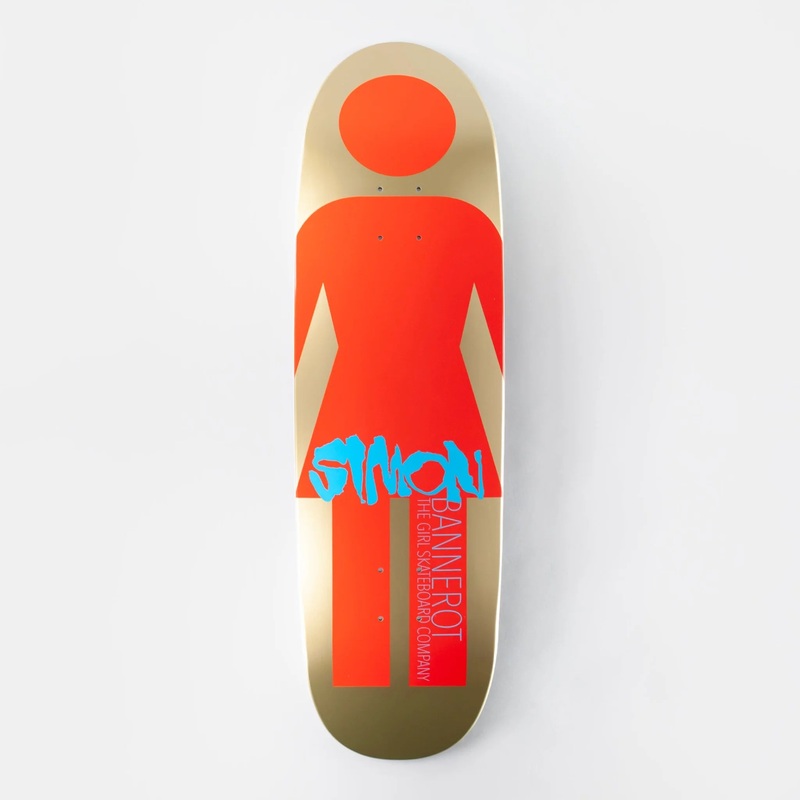 Girl 9″ Simon Bannerot Loveseat Giant Metal OG Deck – Gold/Red 9″