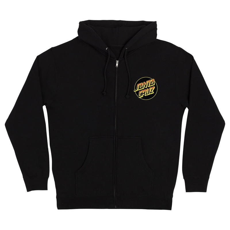 Kendall Wolf Dot Mens Santa Cruz Zip Hoodie Black S