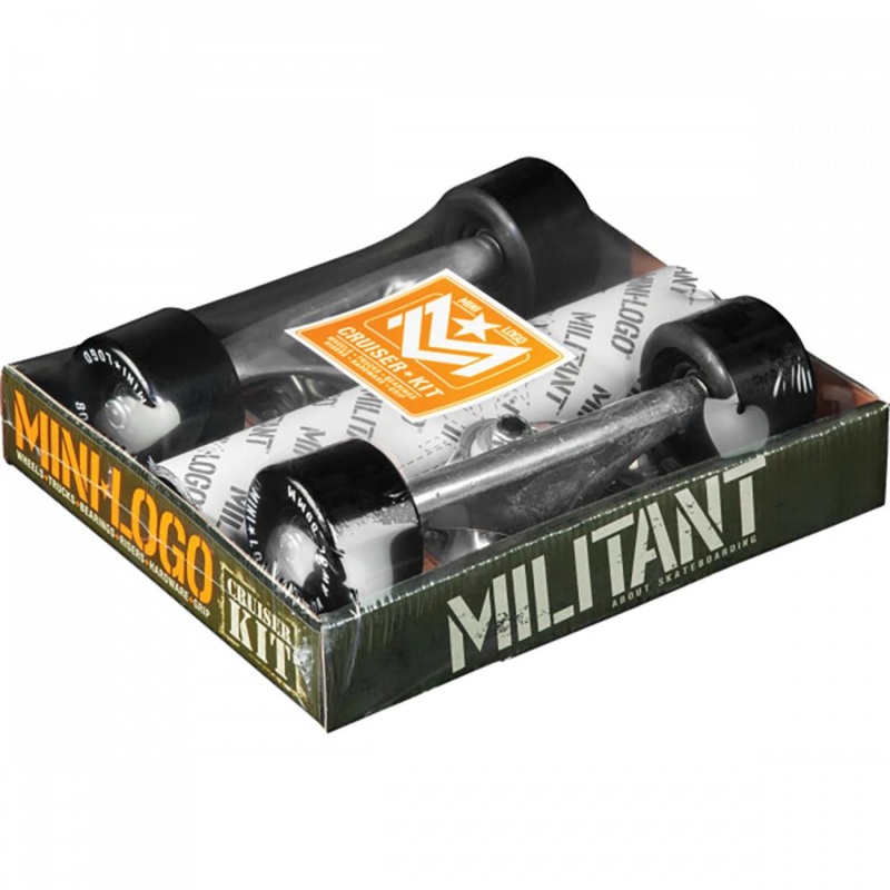 Mini Logo Skateboard 8.3″ Combo Kit 59mm AWOL Black Wheels