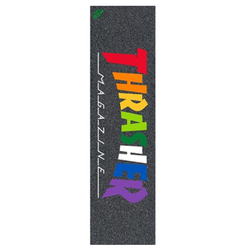 Mob 9″ Grip Tape Thrasher Multiple logos Rainbow