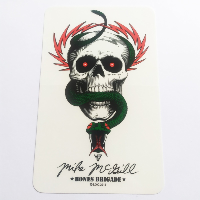 Powell Peralta, Mike McGill “Skull & Snake” Skateboard Sticker. 15cm x 9.5cm approx