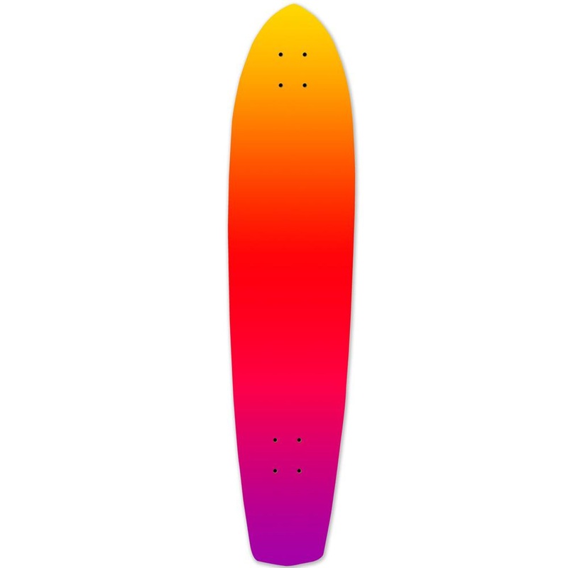 Punked Slimkick Longboard Deck – Gradient Pink Deck