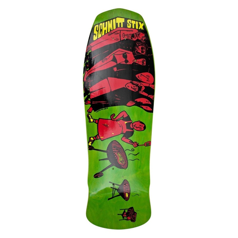 Schmitt Stix Joe Lopes BBQ Modern Concave 10.125″ Skateboard Deck Lime Stain