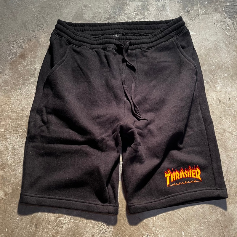 Thrasher – Flame P.E. Shorts – Black Medium