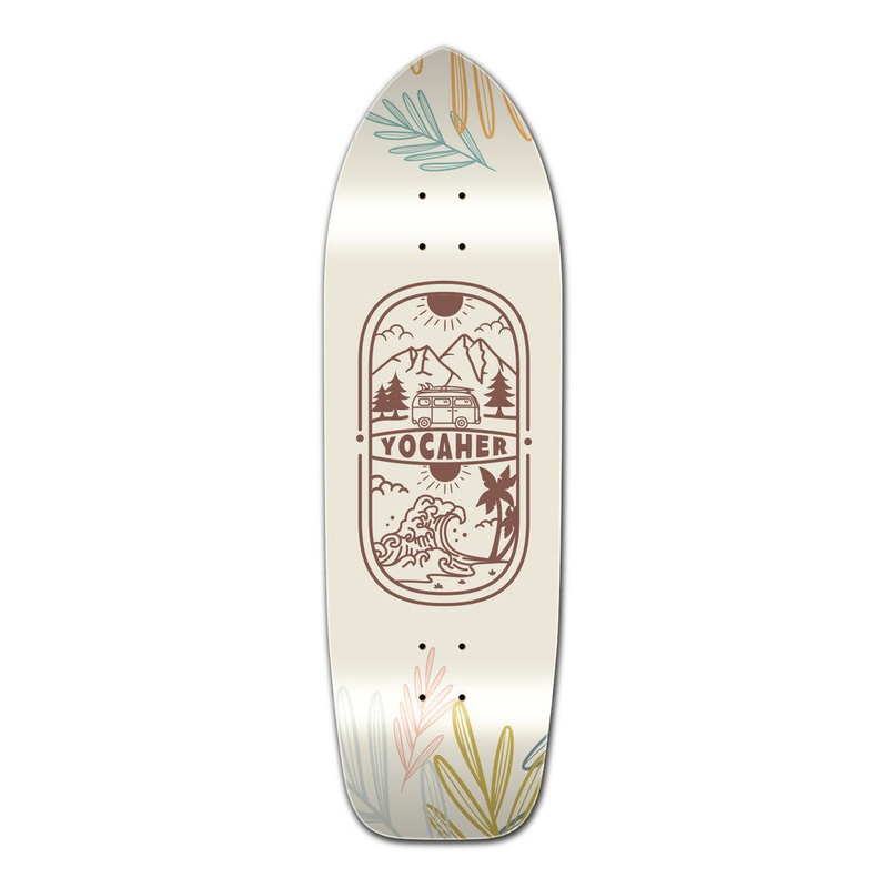 Yocaher Adventure Colored 33″ Old School Longboard Deck