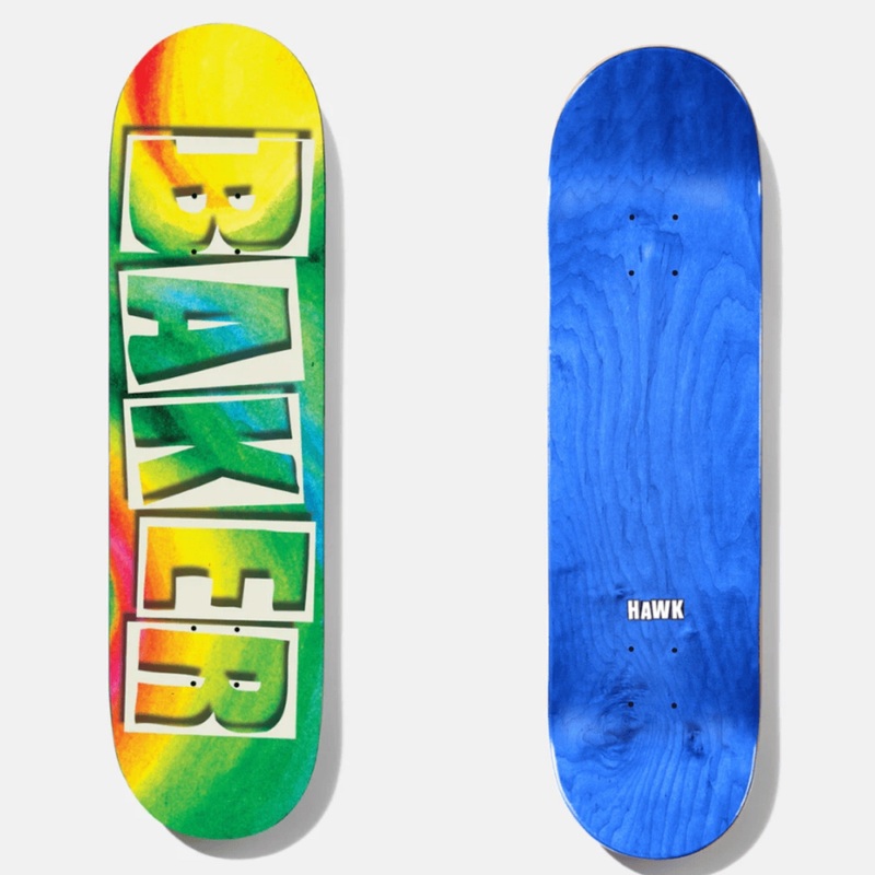 Baker Hawk Watercolor Skateboard Deck 8.25″ Deck only 8.25