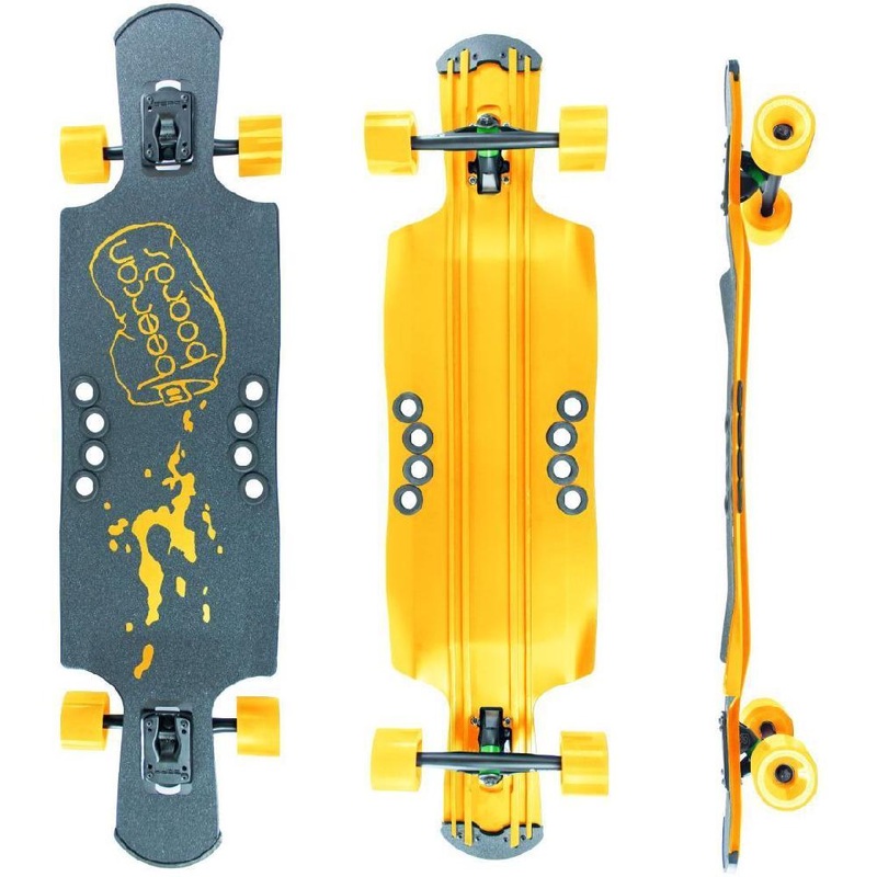 Beercan Yellow 40″ Kegger Drop Through Longboard Complete