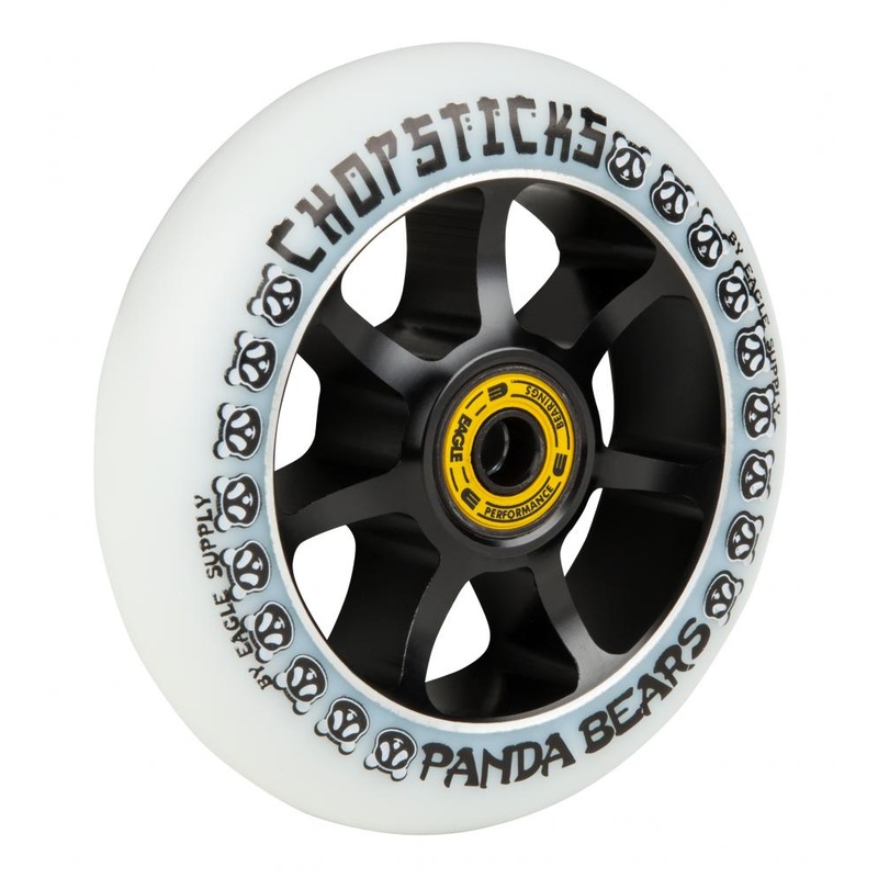 Chopsticks Wheel Panda Bears White 100mm