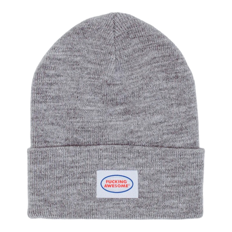 FA AWESOME MECHANIC CUFF BEANIE GREY OS