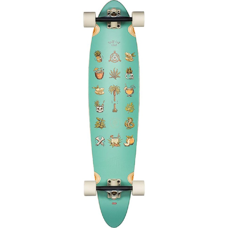 Globe Pinner Classic Half Cut Teal 40″ Pintail Longboard Complete