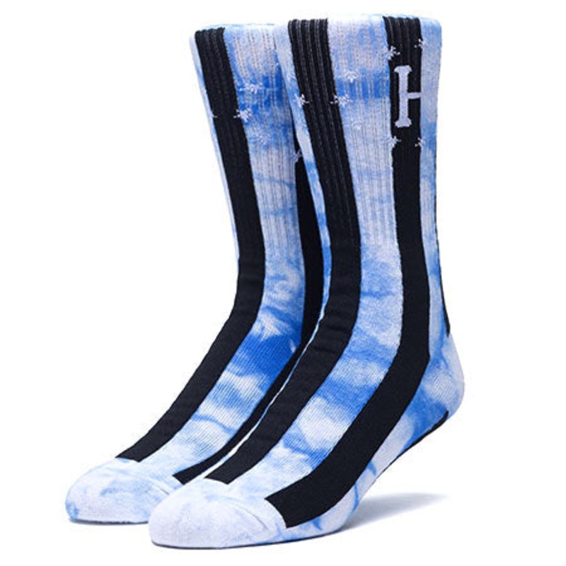 HUF DBC FC Bad Referee Tie-Dyed Crew Socks Powder Blue One size fits all