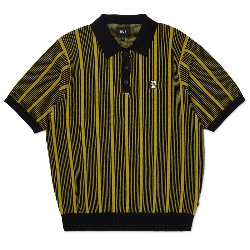 HUF Trace Stripe Knit Top Moss M