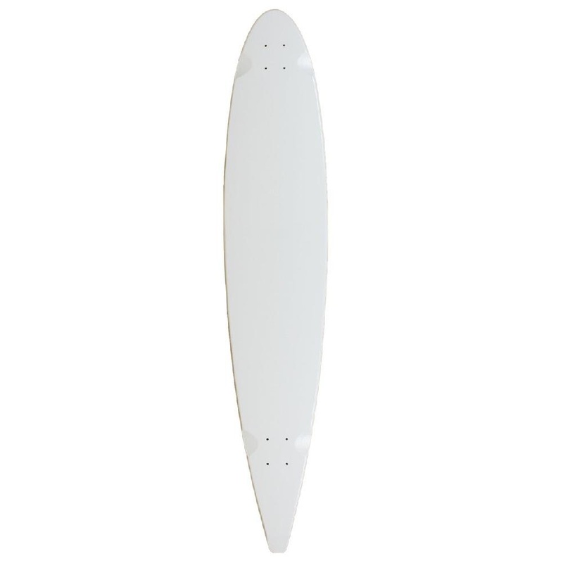 Moose Dipped White 47″ Pintail Longboard Deck Deck