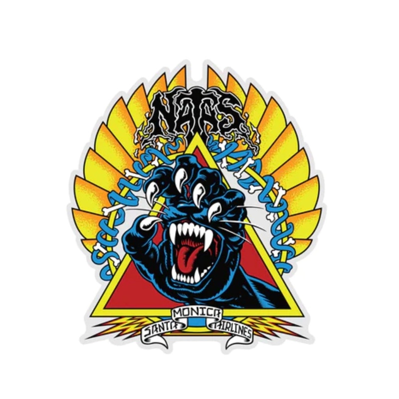 Santa Monica Airlines Natas Panther sticker reissue – CLEAR BACK 6″