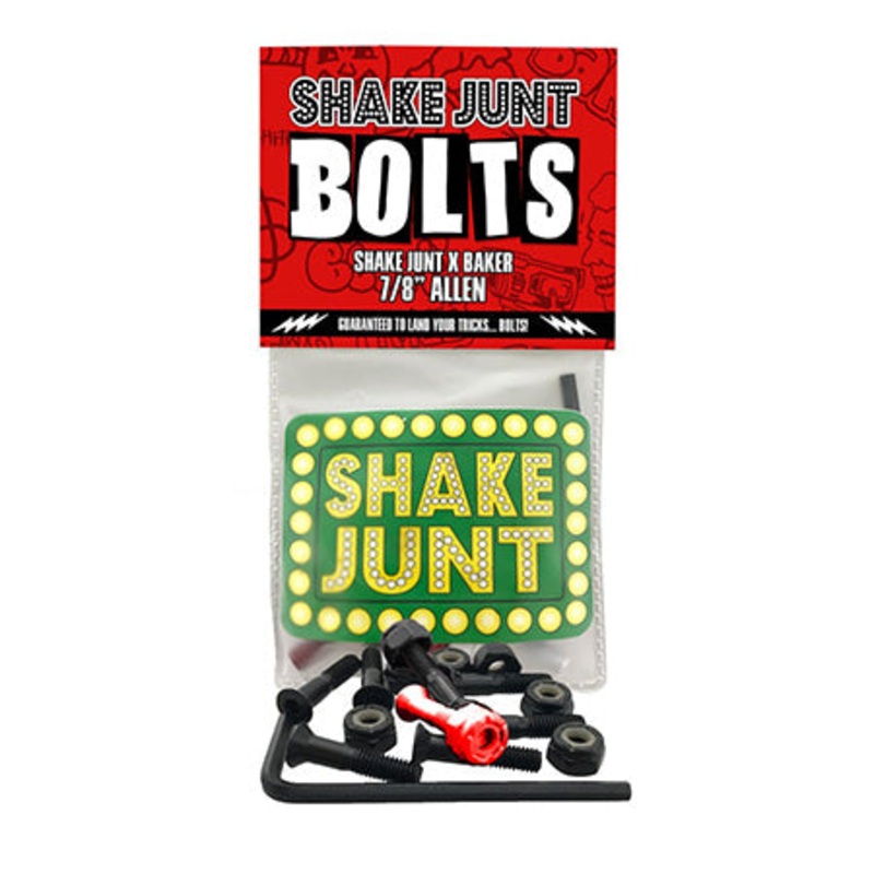 Shake Junt Baker Skateboards Allen Hardware Black/ Red 7/8″