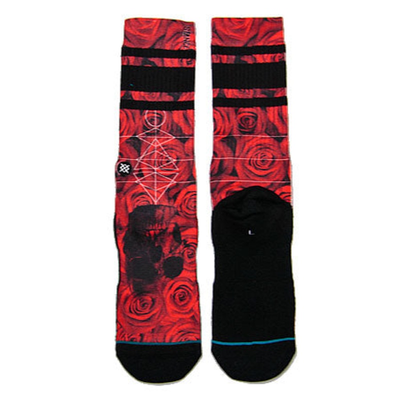 Stance Prowler Crew Socks Red Large