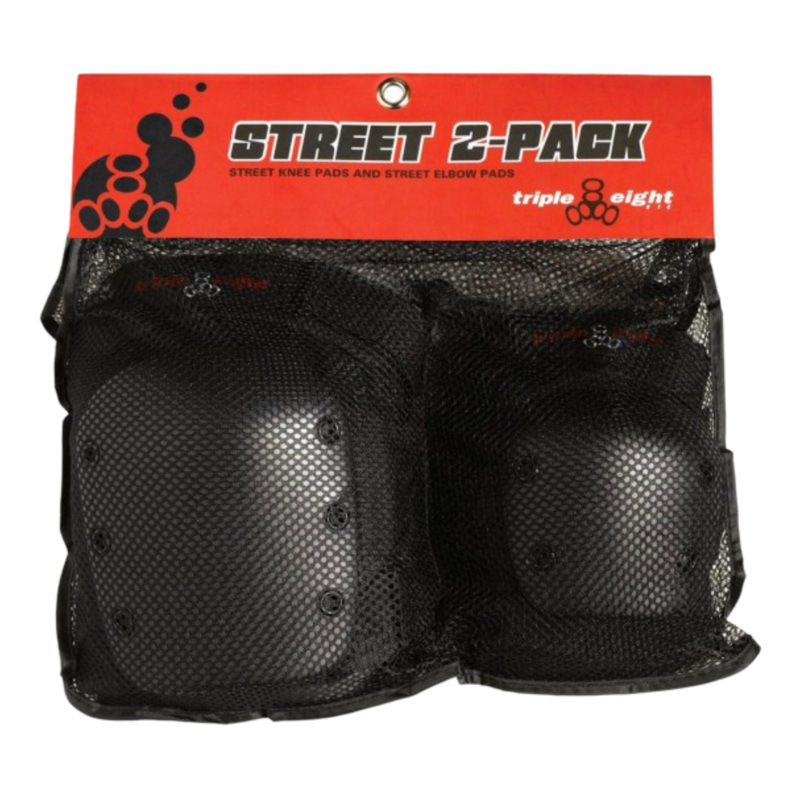 Triple Eight Street 2 Pack Pads – Black XS