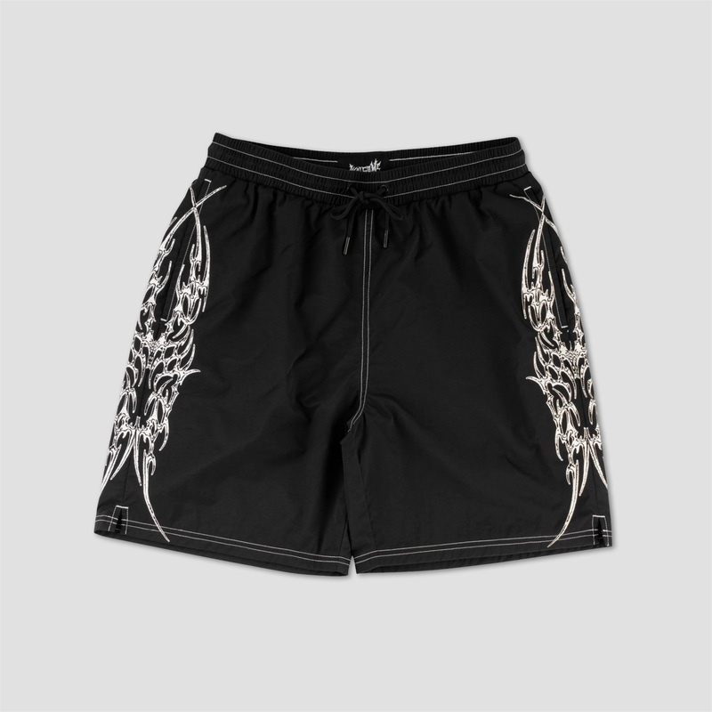 Welcome Horde Contrast-Stitch Nylon Short Black Medium