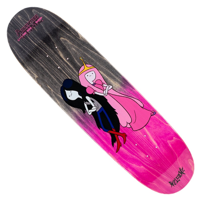 Welcome Skateboards Adventure Time Princess Power on Son of Boline Shaped Deck Black/ Pink 8.8 x 32.5 WB:14.5