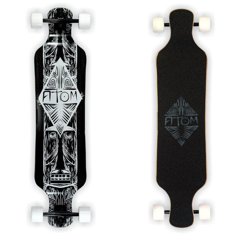 Atom Dark Tiki Drop-Deck 39 inch Longboard Complete Complete