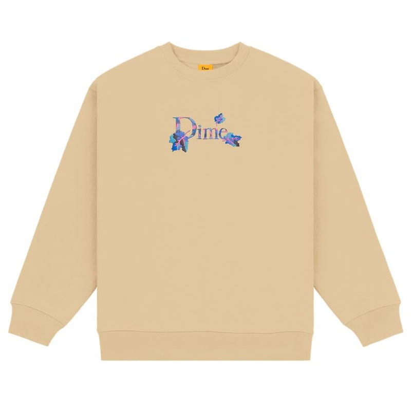 Dime Classic Leafy Crewneck Sand M