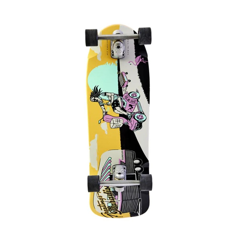 Hamboards Burst Flow Rida 32″ Surfskate Cruiser Longboard Complete