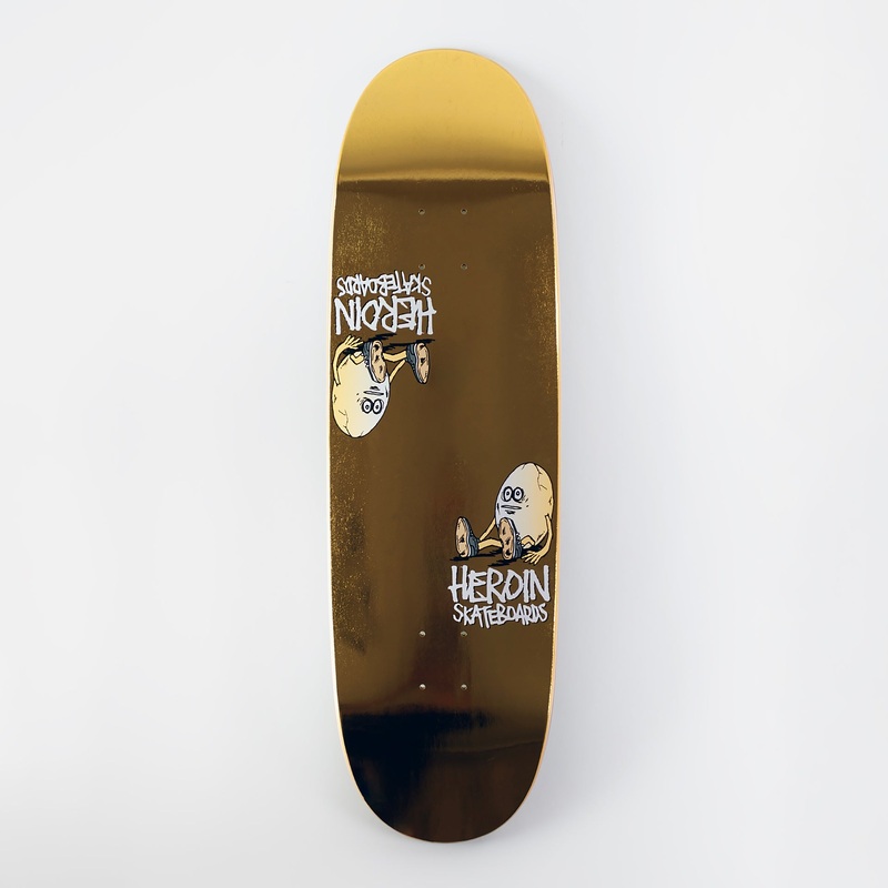 Heroin 9.25″ The Symmetrical Gold Egg Deck – Gold 9.25″