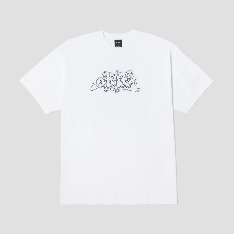 HUF Outlines Shortsleeve T-Shirt White Small