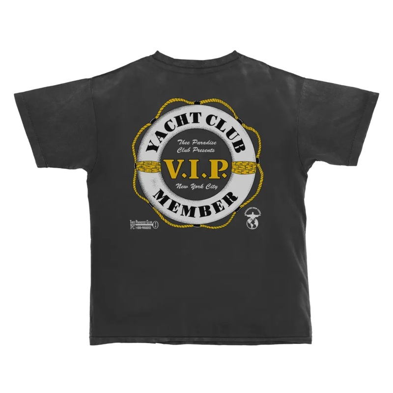 Paradise NYC VIP Yacht Club Tee Black L
