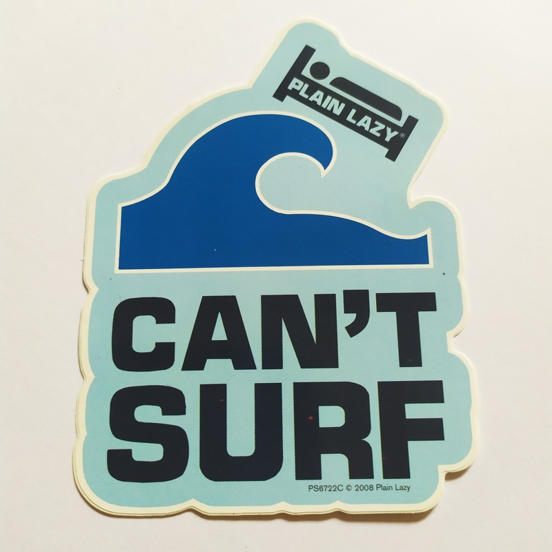 Plain Lazy Surf Sticker