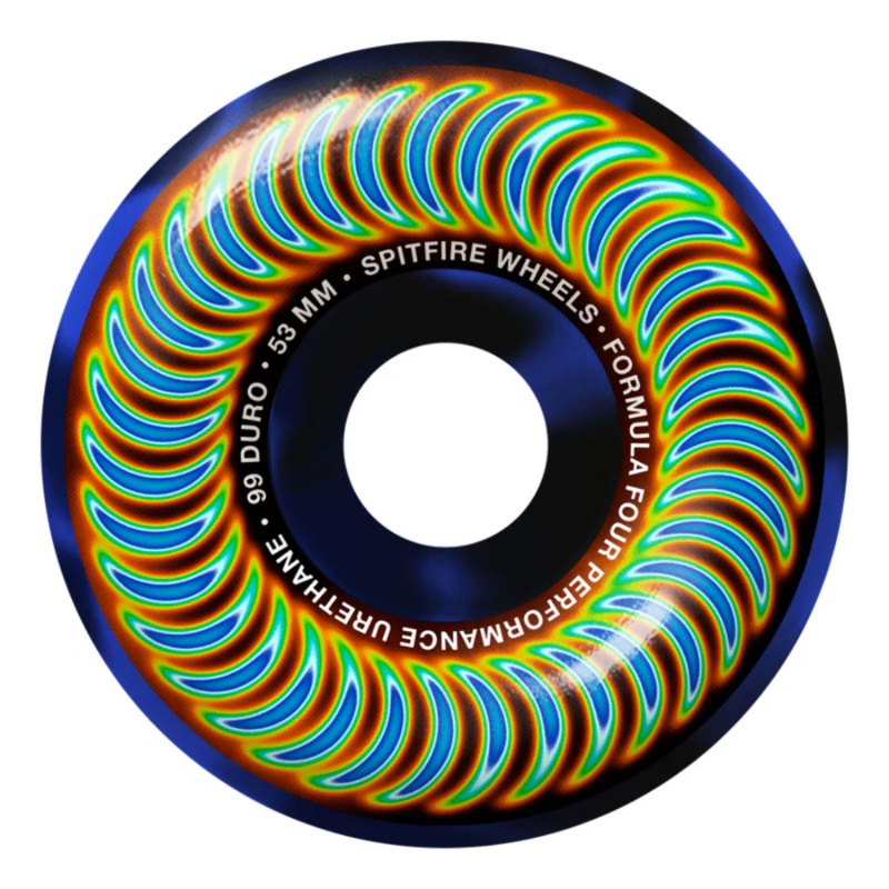 Spitfire F4 Radioactive Swirl Classic Wheels Blue Swirl 99a 53mm 53mm