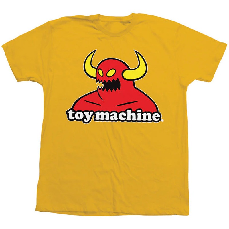 Toy Machine Monster Youth T Shirt Gold Medium